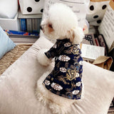 Winter Warm Dog Jacket  Chinese Styles Embroidery Clothes