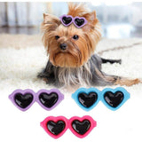 5pcs Dog Hair Clips;  Sunglass Hairpins;  Hair Barrette;  Heart Shape Pet Hair Clips for Pets
