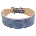 Personalized Leather Pet Collar Wide Padded Pet ID Collars Free Engraving