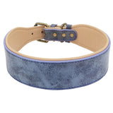 Personalized Leather Pet Collar Wide Padded Pet ID Collars Free Engraving