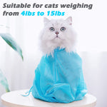 Upgrade Cat Grooming Bag;  Bathing Shower Mesh Bag;  Adjustable Breathable Polyester Anti-Bite Anti-Scratch Cat Restraint Bath Bag