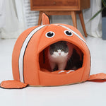 Cats Sleeping Bed /Cave   Lovely Fish Kitten Tent