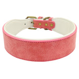 Personalized Leather Pet Collar Wide Padded Pet ID Collars Free Engraving