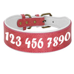 Personalized Leather Pet Collar Wide Padded Pet ID Collars Free Engraving