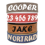 Personalized Leather Pet Collar Wide Padded Pet ID Collars Free Engraving