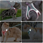 Cat Harness;  Fashion Reflective Vest;  Pet Harnesses Outdoor Walking Small Dogs and Cats