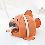 Cats Sleeping Bed /Cave   Lovely Fish Kitten Tent