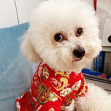 Winter Warm Dog Jacket  Chinese Styles Embroidery Clothes