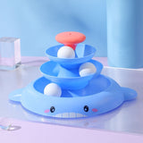 Cat Swivel Toy Ball Self Interesting Dolphin Design With Feathers Pet Stick Funny Auto Combination Supplies