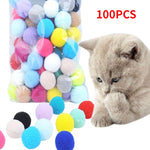 Interactive Launch Training Cat Toys Creative Kittens Mini Pompoms  Plush Ball Toys