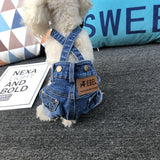 Denim Dog Clothes;  Overall Jeans;  Pet Jumpsuit