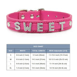 (Free Bling Rhinestone Letter)  Custom Pet Cat/Dog Collar Leather Collars For Small-X_Large  Dogs and Cats