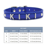 (Free Bling Rhinestone Letter)  Custom Pet Cat/Dog Collar Leather Collars For Small-X_Large  Dogs and Cats