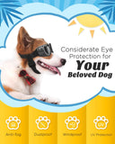 Small /Med Dog Sunglasses UV Protection Goggles Eye Wear Protection with Adjustable Strap Waterproof Pet Sunglaess