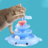 Cat Swivel Toy Ball Self Interesting Dolphin Design With Feathers Pet Stick Funny Auto Combination Supplies