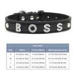 (Free Bling Rhinestone Letter)  Custom Pet Cat/Dog Collar Leather Collars For Small-X_Large  Dogs and Cats