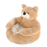 "Huggable"  Pet Bed;   Ultra Soft  Plush Bear or Plush Panda   Warm Sleeping Bed Pet Products