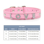 (Free Bling Rhinestone Letter)  Custom Pet Cat/Dog Collar Leather Collars For Small-X_Large  Dogs and Cats