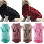 Turtleneck Knitted  Puppy  Sweater Vests