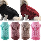 Turtleneck Knitted  Puppy  Sweater Vests