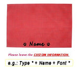 Personalized Pet Mat  Solid Colors