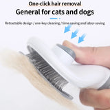 Pet Brush; Remove Pet Hair;   Non-slip Grooming Brush Stainless Steel