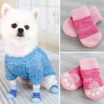 Soft Puppy Knit Socks; Anti Slip; Skid