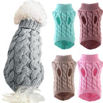 Turtleneck Knitted  Puppy  Sweater Vests