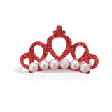 Pet Faux Pearl Crown Shape Bows