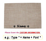 Personalized Pet Mat  Solid Colors