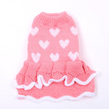 Dog/ Cat Sweater Dress, Hearts Design