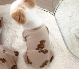 Cute Pet Casual Wear ;   Teddy Bear Cotton Onesie