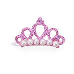 Pet Faux Pearl Crown Shape Bows