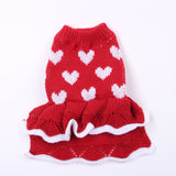 Dog/ Cat Sweater Dress, Hearts Design