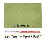 Personalized Pet Mat  Solid Colors