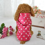 Wave Point Printed Dog Waterproof Raincoat