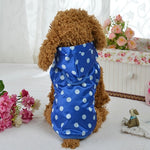 Wave Point Printed Dog Waterproof Raincoat