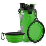 2 IN 1 Pet Travel Water/Food Bottle Collapsible