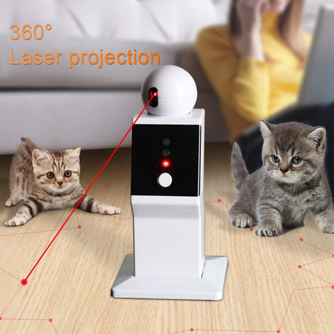 Cat Interactive Toy; LED Laser Fun Toy 360 Rotating