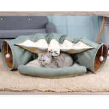 Folding Interactive Tunnel/Soft Sleeping Mat for Cats/Dogs