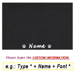 Personalized Pet Mat  Solid Colors