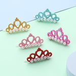 Pet Faux Pearl Crown Shape Bows