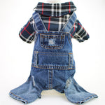 Denim Plaid Overalls for Cats or Dogs