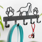 Black Metal Wall-Mounted Hanger For Dogs/ Cats Coats or Leashes or Even Your Keys