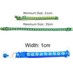 Adjustable Paw Print Cat Collar With Bell   Anti-Strangling