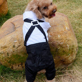 Wedding Suit Formal Shirt For Small-Med Sized Dogs Bow tie Tuxedo