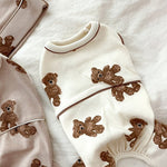 Cute Pet Casual Wear ;   Teddy Bear Cotton Onesie