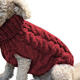 Turtleneck Knitted  Puppy  Sweater Vests