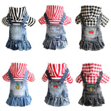 XS-2XL Denim Dog Clothes