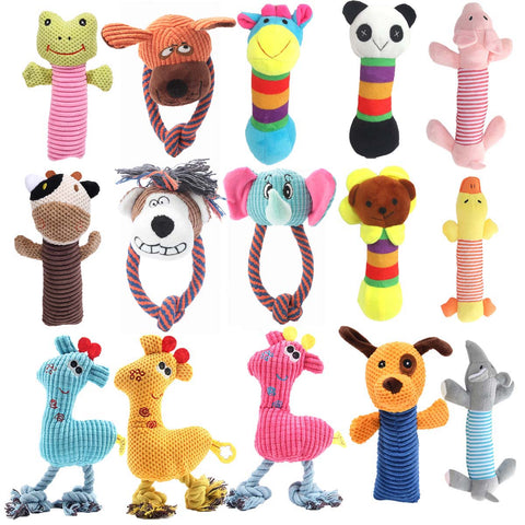 Corduroy / Animal Shape Plush/Squeaky  Dog Toys